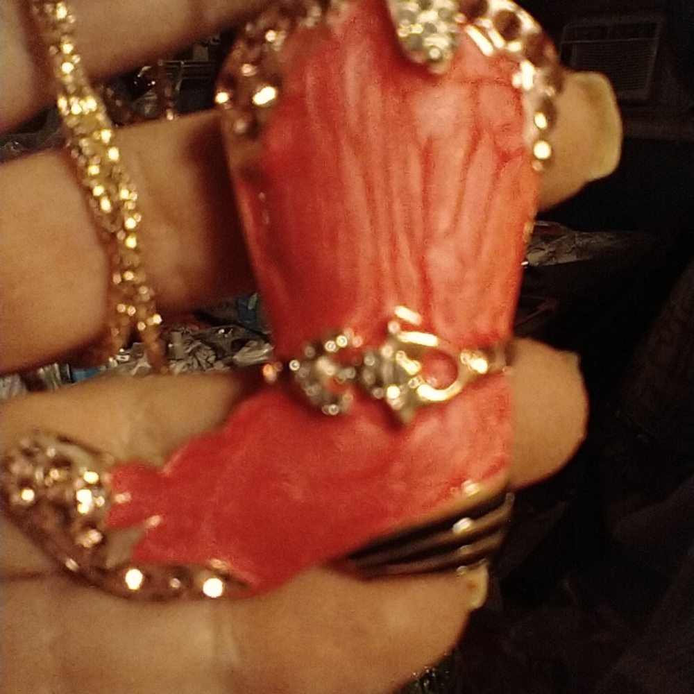 Enameled with bling cowgirl boots necklace